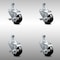 Service Caster 3.5 Inch SS Hard Rubber Wheel Swivel 10mm Threaded Stem Caster Set Brake SCC SCC-SSTS20S3514-HRS-TLB-M1015-4 - alternate 1